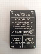 Przetwornica DC-DC 2x12V 250mA zasilanie 4.75-5.25V Melcher FCR 6-1212-6
