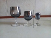 PIĘKNE kieliszki KOMPLET szt 6 KROSNO- PLATYNA PRL