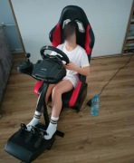 ZAMIANA Kierownica z fotelem kubełkowym sportowym stelaż