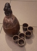 Karafka i kieliszki do miodu pitnego prl "zagłoba"