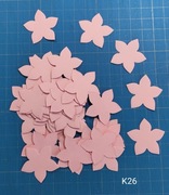 SCRAPKI KRAKÓW KOMUNIA kwiatuszki 35 el. różowe (K26)