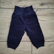 Spodnie granatowe sztruksy bawełniane lupilu 68 kod119