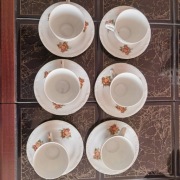 Stary Porcelanowy serwis  komplet kawowy 6szt