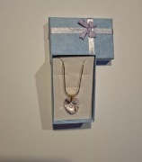 Nowy naszyjnik pozłacany serduszko kryształ swarovskiego 