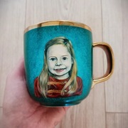 Kubek ręcznie malowany - portret