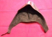 Pilotka, czapka uszatka skórzana RETRO PRL około 1960 r.