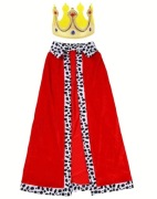 Nowy kostium dla Król Króla Trzech Króli Peleryna i korona