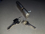 wkładka bębenkowa nikiel Gerda rozmiar 65mm x 35mm. dwa klucze