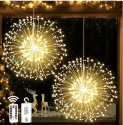 Lampki ozdobne w kształcie fajerwerków 2 Sztuki z pilotem