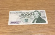 Banknot 5000 złotych 1 czerwca 1982 seria N