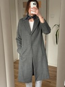 H&M szary klasyk płaszcz z mięciutkiego materiału M