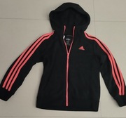 Bluza Sportowa Adidas czarno pomarańczowa rozm. 128 wiek 7-8 lat