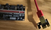 Riser PCI-E 010S PLUS 1x do 16x z kablem USB – komplet