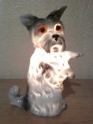 Lampka porcelanowa piesek