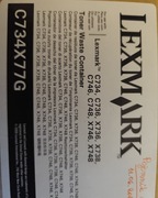 Pojemnik na zużyty toner C734X77G lexmark