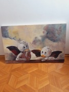 Obraz na drewnie aniołki Raphael Santi Kaczor Donald 79x49