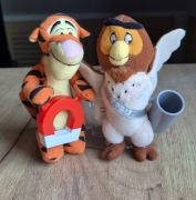 Maskotki retro Disney 2002 sowa owl tygrysek figurki plusz Kubuś Puchatek 