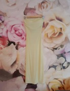 Sukienka tuba bandażowa prążek bananowa maxi midi butter yellow Uni XS S M