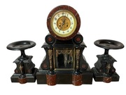 Sygnowany zegar kominkowy NAPOLEON III z wahadłem rtęciowym