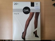 RAJSTOPY W KROPKI CZARNE GATTA 20 DEN ROZMIAR 2-S