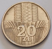 20 zł 1973 r. Wieżowiec i kłosy