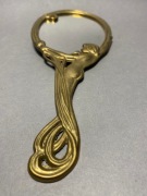 Lusterko Zwierciadło Art Nouveau vintage Włochy mosiądz #731