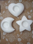 Odlew gipsowy, zestaw świeczników 