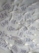 50 SZTUK TEKSTY RANCZO Zawieszki na alkohol wódkę weselną urodzinową 