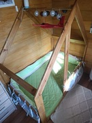 Nowe łóżko drewniane sosnowe dla dziecka 140x80 z materacem