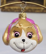 Bombka choinkowa PIESEK Skye Psi Patrol  malowana 1 szt retro styl prl 