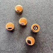 5x Koronki do zegarka vintage kolor złoty 4mm gwint 0,9 mm M57