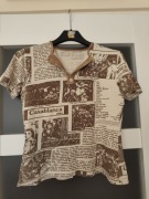 Bluzka t-shirt koszulka damska z nadrukiem z filmu Casablanca PRL  