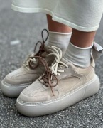 Sneakersy trampki ze skóry naturalnej włoskiej marki L’Estrosa 38