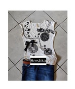 Bershka ozdobna bluzka letnia z kamieniami elegancka kobieca przewiewna 