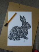  Rysunek: królik - cienkopis, A4, 250g/m2