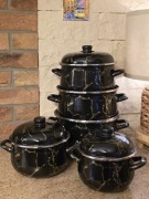 Zestawy garnków emalia duże 