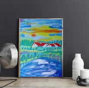 obraz do salonu piękne lato wschód słońca