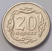 20 gr groszy 1990r.  rzadko spotykane