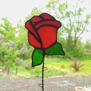 Witraż Tiffany Róża pomarańczowa Prazent Polski kwiat