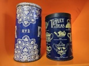Zestaw 3szt. Zabytkowych metalowych puszek z PRL-u vintage style.