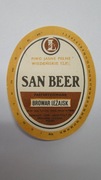 Etykieta z browaru Leżajsk piwo Wiedeńskie San Beer. Export na Niemcy.