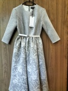 Nowa sukienka Vero Moda 158/164 elegancka szara rękaw 3/4