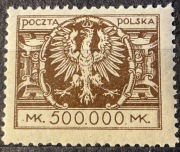 POLSKA Fi.179**, 1924r. - Duży orzeł na tarczy barokowej