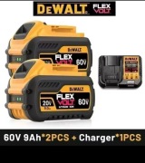 Zestaw DEWALT 60V MAX XR o dużej pojemności 20V 9Ah DBC609 - 2x akumulator 