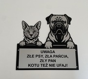  Wyjątkowe tabliczki uwaga pies duży wybór doberman, amstaff owczarek