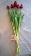 Tulipany sztuczne gumowe, 5 sztuk wysokość 42 cm
