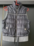 Krótka czarna kamizelka rozmiar 42 Denim&Co