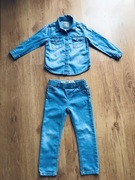 Zestaw: koszula dżinsowa + spodnie dżinsowe. rozm 104.