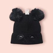 Czapka Panda  pompony 