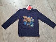 T-shirt chłopięcy dł rękaw - Dinozaury, JurassikWorld - rozm 116